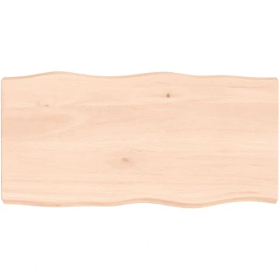 Image of vidaXL Table Top 100x50x(2 6) cm Untreated Solid Wood Live Edge