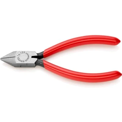 Image of Knipex Diagonal Cutter for electromechanics black atramentized, plastic coated 125 mm 76 81