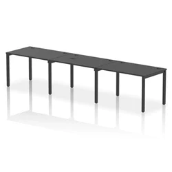 Image of Impulse Bench Single Row 3 Person 1200 Black Frame Desk
