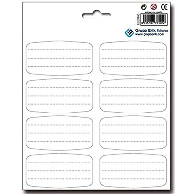 Image of Grupo Erik White Stickers Sticky Labels Food Self Adhesive Gift Tag School