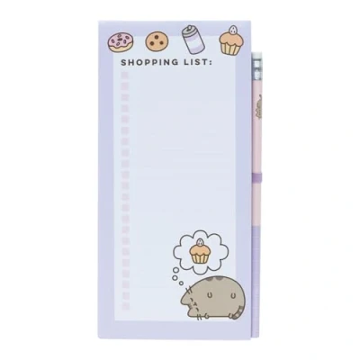 Image of Grupo Erik Pusheen Magnetic Organiser Shopping List 4 x 8 inches 10 21 cm Notepad Fridge Gifts Cat