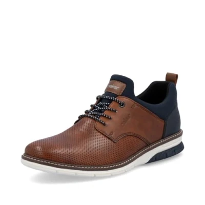 Image of Rieker Men Lace Up Shoes 14450, Men&#039;s Business Shoes,Removable Insole,Low Shoe,lace up,Classic,Elegant,Brown (Braun / 22),41 EU 7.5 UK