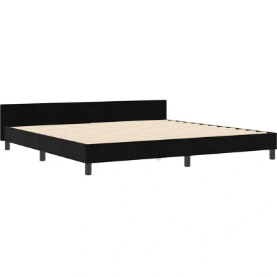Image of vidaXL Bed Frame Black 200x200 cm Velvet