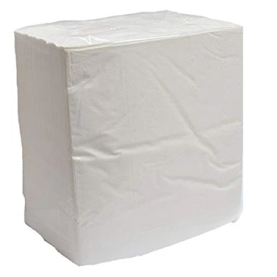 Image of Thali Outlet 500 x White Paper Dinner Napkins 3 Ply 40cm 4 Fold Tissue Serviettes