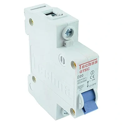Image of 6A Single Pole Miniature Circuit Breaker Type D 6kA