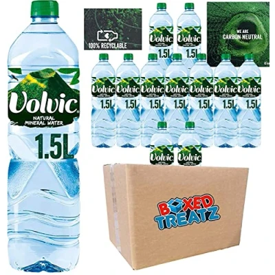 Image of Volvic Natural Mineral Water 12x1.5L Still 12 Bottles Boxed Treatz