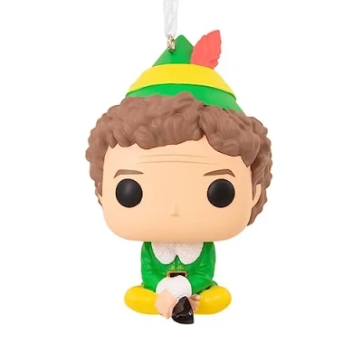 Image of Hallmark Collectable Funko POP! Buddy the Elf Ornament, Christmas Decoration, Hanging Gifts for