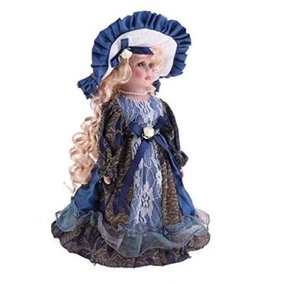 Image of BROLEO 30cm Antique Porcelain Dolls,Victorian Female Doll,Porcelain Collectible Doll,Home Desk Decoration