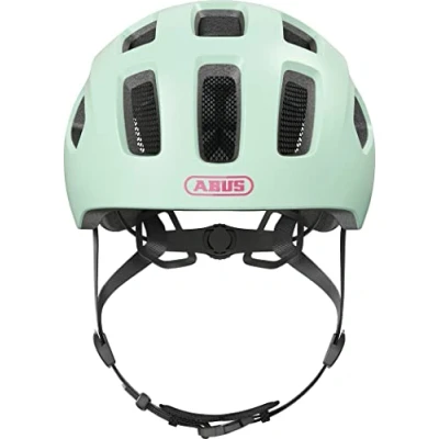 Image of ABUS Youn I 2.0 bike helmet with light for children, teenagers and young adults girls boys mint, size S