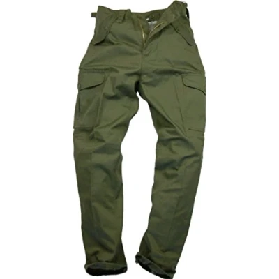 Image of Blue Castle Mens Plain Combat Trousers Size: 30, Colour: Green, Lenght: 28&quot;