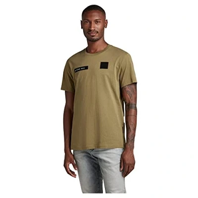 Image of G STAR RAW Men&#039;s Velcro T Shirt, Green (smoke olive D22819 336 B212), S
