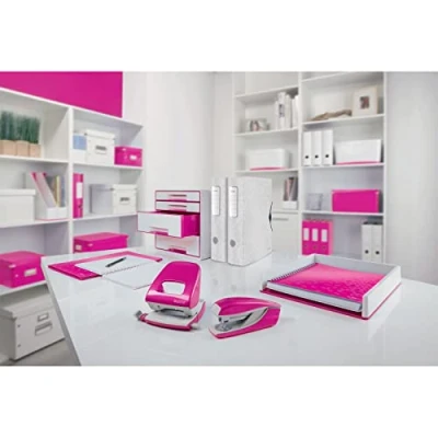 Image of Leitz NeXXt Wow Stapler 30 Sheets Metallic Pink 55021023