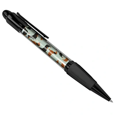 Image of DV DESIGN Cute Dachshund Black Ballpoint Pen Sausage Dog Puppy Hound Pet #14369