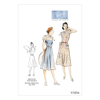 Image of Vogue Patterns 9294 E5 Misses Dress, Tissue, Multi Colour, 15 x 0.5 22 cm