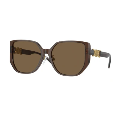 Image of Sunglasses Versace Ve4449d col. 541673 Donna Squadrata Marrone