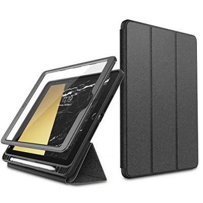 Image of i Blason Full Body Trifold Smart Cosmo Case with Auto Sleep, Wake &amp; Pencil Holder for 10.2 Inch iPad (2021/2020/2019), Gray