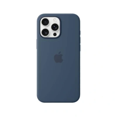 Image of Apple Silicone Back Cover Dark Blue MagSafe iPhone 16 Pro Max