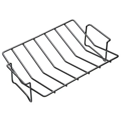 Image of KitchenCraft KCRACKNS Non Stick Roasting Rack, V Shaped, 30 x 21 cm, Black