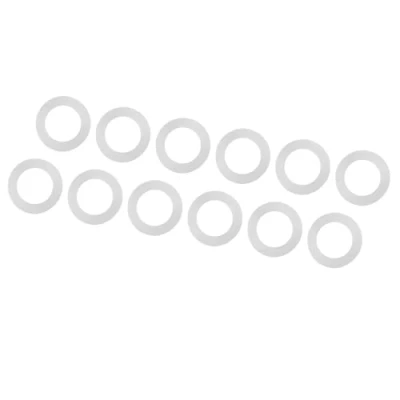 Image of 12pcs Silicone Gaskets Flat Washers Rubber O Seali Gasket White Ring Sealing for Bellows Hoses (1 inch)