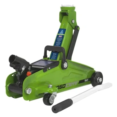 Image of Sealey Trolley Jack 2tonne Short Chassis Hi Vis