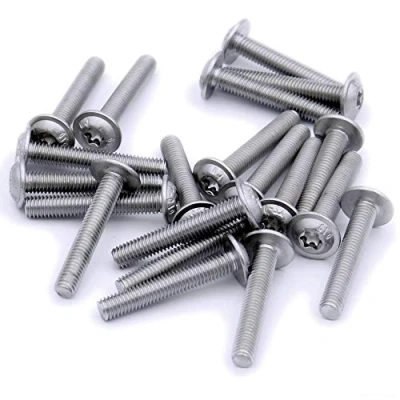 Image of M3 (3mm x 18mm) Flanged TX Socket Button Machine Screw (Bolt) Stainless Steel (A2) (Pack of 20)