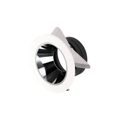 Image of Accentplus 65mm One Side Adjustable Round GU10 Downlight Matt White Integral LED