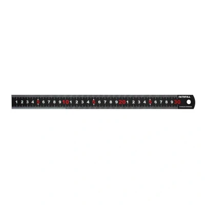Image of Faithfull Matt Black Hardened Stainless Steel Ruler (Metric) 300mm
