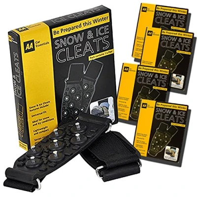 Image of Guaranteed4Less Snow Ice Grips Grippers Winter Over The Shoes Boots Universal Metal Spikes Studs (4 Pairs)