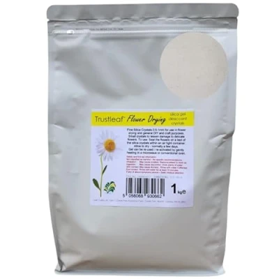 Image of Trustleaf 1kg White Silica Gel 0.5 1mm Sand Resealable Bag Dehumidify Flower Drying Storage (1kg WS)