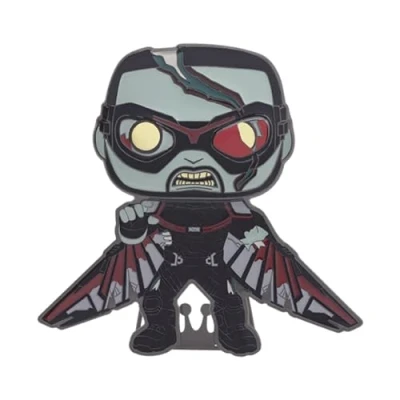 Image of Loungefly POP! Large Enamel Pin MARVEL: Marvel FALCON What If ZOMBIE Pins Cute Collectable Novelty Brooch for Backpacks &amp; Bags Gift Idea TV Fans