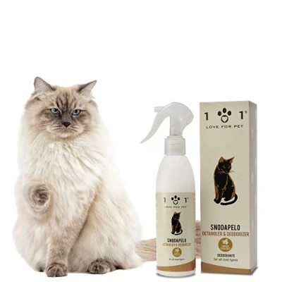 Image of Natural Detangling Spray for Cats, 250 ml Loosens and Softens Knots Does not require rinsing Grooming Hair Detangler Conditioner Suitable all coat types, Linea 101