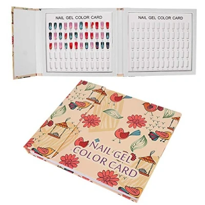 Image of Professional 120 Colors Nail Art Display Color Card Polish Gel Book False Sample Board Manicure Salon Accessory (01)
