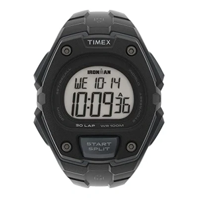 Image of Timex Ironman Men&#039;s Classic 45mm Digital Full Black Watch TW5M46100