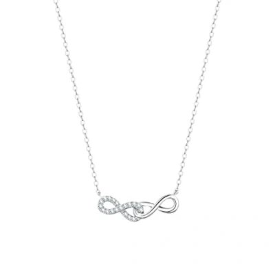 Image of KristLand Silver Infinity Necklace for Women 925 Gold Plated Adjustable Chain Pendant Gifts Ladies Girl