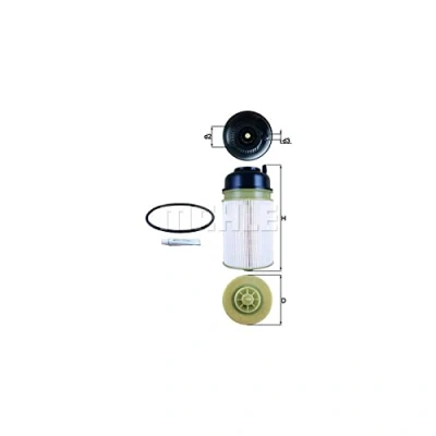 Image of 8980370110, 8981628970 Fuel Filter MAHLE ORIGINAL KX 445D Insert