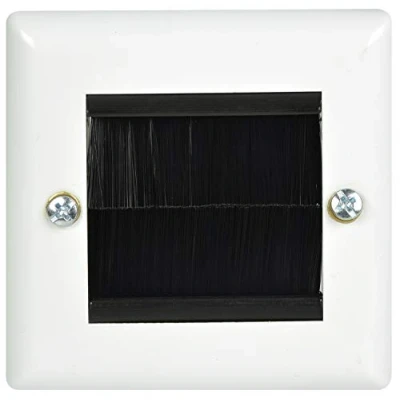 Image of AV:Link Steel Brush Wallplates Single Gang White