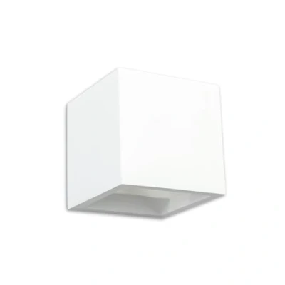 Image of Integral LED Kozani Indoor Decorative Paintable Plaster Up &amp; Down Wall Light Requires 1x G9 Bulb (Sold separately) Match Your Interior, Ideal for Bedroom, Living Room, Hallways Offices