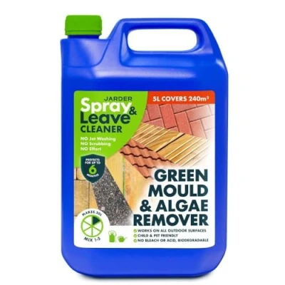 Image of 5 Litre Concentrate Spray &amp; Leave Cleaner Patio Fencing Decking Green Mould Algae Killer