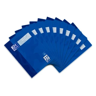 Image of Oxford A4 School Exercise Book 32 Pages 90 g/m² Optic Paper Lines 27 Lined with Double Margin Pack of 10