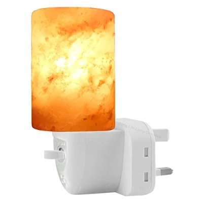 Image of Himalayan Salt Rock Lamp Plug in Night Light Air Purifier Switchable Natural Crystal Mood Hand Crafted