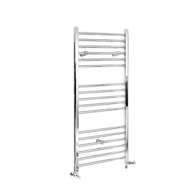 Image of Milano Kent Chrome Dual Fuel Straight Heated Towel Rail 1200mm x 500mm