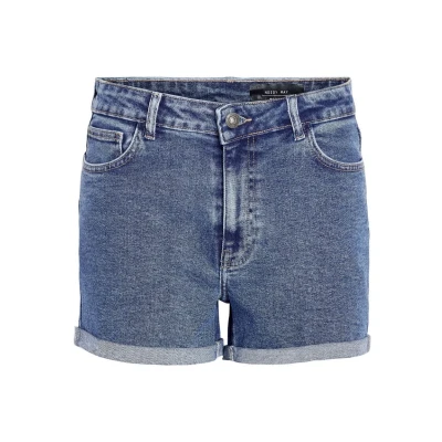 Image of Noisy May Nmmoni denim shorts, Women&#039;s, Size: 16, Medium blue