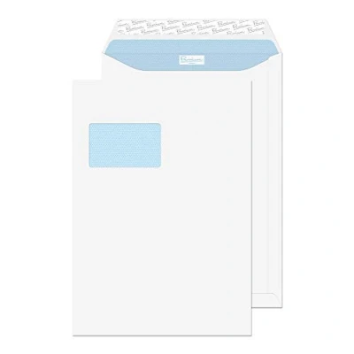Image of Blake Office C4 324 x 229 mm 120 GSM German Window Pocket Envelopes (36126DE) Ultra White Wove Pack of 250