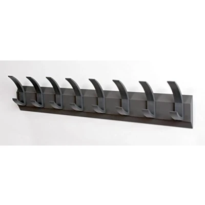 Image of Acorn Linear 8 Hat and Coat Wall Rack with Concealed Fixings Hooks (16 Hanging Points) Graphite Code: 319883