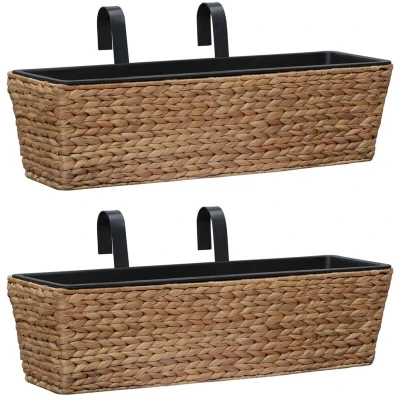 Image of vidaXL Planters 2 pcs Water Hyacinth