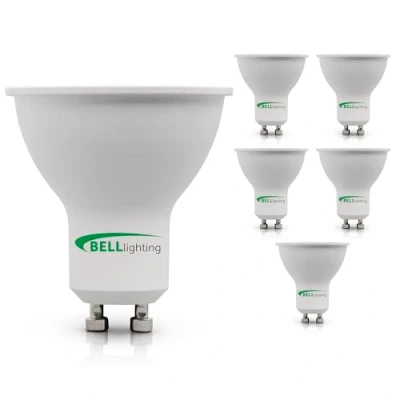 Image of Bell Lighting GU10 LED Bulb 350 lumens Warm White 2700K 4.4W Beam Angle 38 Spotlight 220 240V Dimmable Energy Saving Pack of 5