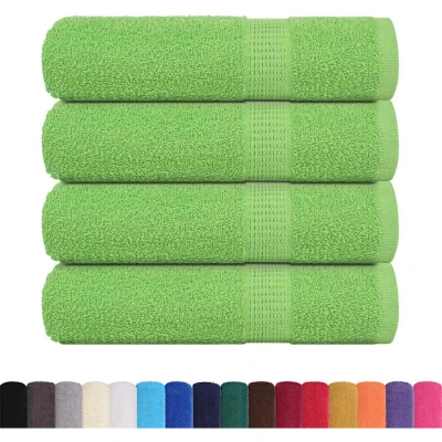 Image of vidaXL Shower Towels 4 pcs Apple Green 70x140 cm 360 gsm 100% Cotton