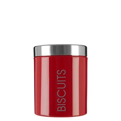 Image of Premier Housewares Liberty Biscuit Canister Red,H18 x W14 D14cm