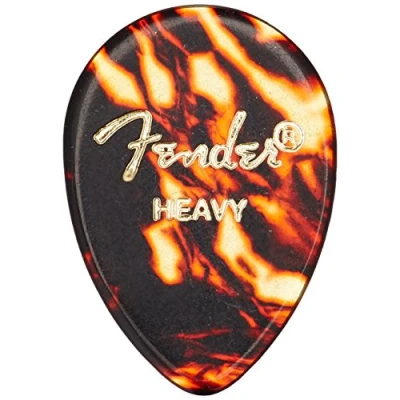 Image of Fender 358 Shape Classic Celluloid Picks (12 Pack) for electric guitar, acoustic mandolin, and bass
