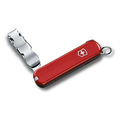 Image of Victorinox Nail Clip 582, Swiss Made, Small, 4 Functions, Tweezers, Toothpick, Clipper, Red